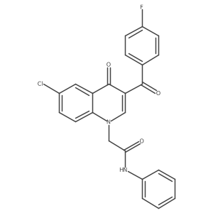 2-(6-chloro-3-(4-fluorobenzoyl)-4-oxoquinolin-1(4H)-yl)-N-phenylacetamide Structure