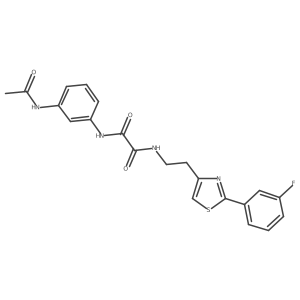 N1-(3-acetamidophenyl)-N2-(2-(2-(3-fluorophenyl)thiazol-4-yl)ethyl)oxalamide Structure