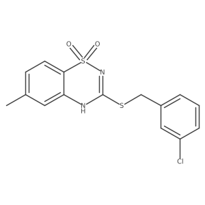 3-{[(3-chlorophenyl)methyl]sulfanyl}-6-methyl-4H-1lambda6,2,4-benzothiadiazine-1,1-dione Structure
