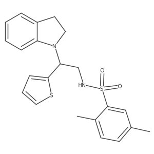 N-(2-(indolin-1-yl)-2-(thiophen-2-yl)ethyl)-2,5-dimethylbenzenesulfonamide Structure