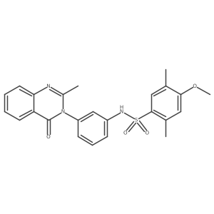 4-methoxy-2,5-dimethyl-N-(3-(2-methyl-4-oxoquinazolin-3(4H)-yl)phenyl)benzenesulfonamide结构式
