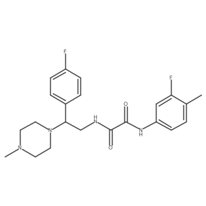 N1-(3-fluoro-4-methylphenyl)-N2-(2-(4-fluorophenyl)-2-(4-methylpiperazin-1-yl)ethyl)oxalamide Structure