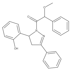 1-(5-(2-hydroxyphenyl)-3-phenyl-4,5-dihydro-1H-pyrazol-1-yl)-2-methoxy-2-phenylethanone结构式