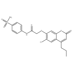 2-((6-chloro-2-oxo-4-propyl-2H-chromen-7-yl)oxy)-N-(4-sulfamoylphenyl)acetamide Structure
