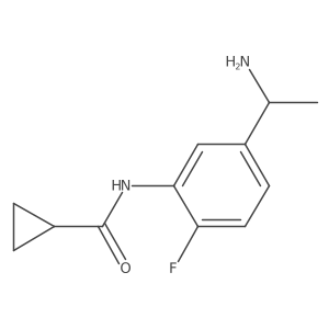 N-[5-(1-aminoethyl)-2-fluorophenyl]cyclopropanecarboxamide结构式