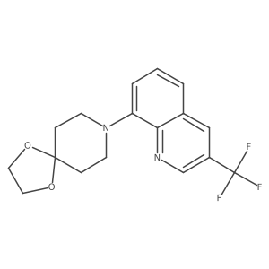 8-(1.4-Dioxa-8-azaspiro[4.5]dec-8-yl)-3-(trifluoromethyl)quinoline Structure