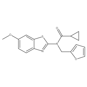 N-(furan-2-ylmethyl)-N-(6-methoxybenzo[d]thiazol-2-yl)cyclopropanecarboxamide Structure