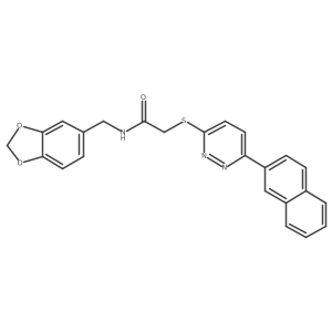 N-(benzo[d][1,3]dioxol-5-ylmethyl)-2-((6-(naphthalen-2-yl)pyridazin-3-yl)thio)acetamide Structure