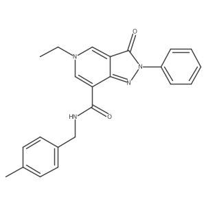 5-ethyl-N-(4-methylbenzyl)-3-oxo-2-phenyl-3,5-dihydro-2H-pyrazolo[4,3-c]pyridine-7-carboxamide结构式