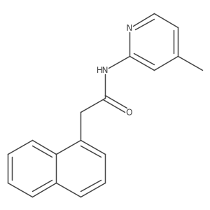 N-(4-methyl-2-pyridinyl)-2-(1-naphthyl)acetamide结构式