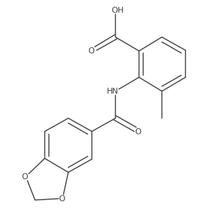 2-[(1,3-Benzodioxol-5-ylcarbonyl)amino]-3-methylbenzoic acid Structure