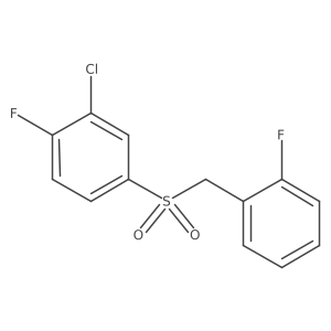 2-Chloro-1-fluoro-4-[(2-fluorobenzyl)sulfonyl]benzene Structure