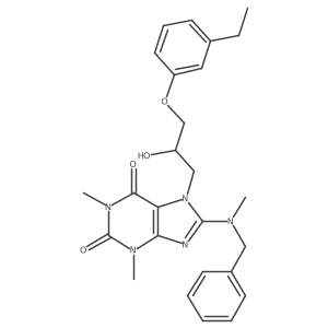 8-(benzyl(methyl)amino)-7-(3-(3-ethylphenoxy)-2-hydroxypropyl)-1,3-dimethyl-1H-purine-2,6(3H,7H)-dione Structure