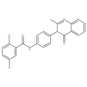 2,5-dichloro-N-(4-(2-methyl-4-oxopyrido[2,3-d]pyrimidin-3(4H)-yl)phenyl)benzamide Structure