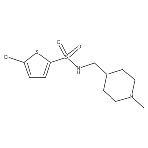 5-chloro-N-((1-methylpiperidin-4-yl)methyl)thiophene-2-sulfonamide Structure