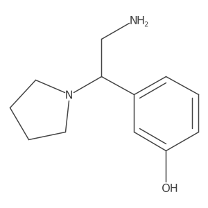 3-[2-Amino-1-(pyrrolidin-1-yl)ethyl]phenol结构式