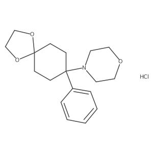 4-(8-Phenyl-1,4-dioxaspiro[4.5]decan-8-yl)morpholine;hydrochloride结构式