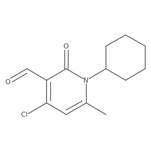 4-Chloro-1-cyclohexyl-6-methyl-2-oxo-1,2-dihydropyridine-3-carbaldehyde结构式