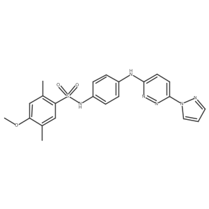 4-methoxy-2,5-dimethyl-N-(4-{[6-(1H-pyrazol-1-yl)pyridazin-3-yl]amino}phenyl)benzene-1-sulfonamide Structure