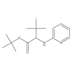 Tert-butyl 3,3-dimethyl-2-(pyridin-2-ylamino)butanoate结构式