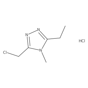 3-(chloromethyl)-5-ethyl-4-methyl-4H-1,2,4-triazole hydrochloride Structure
