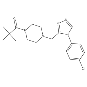 1-(4-((1-(4-chlorophenyl)-1H-tetrazol-5-yl)methyl)piperazin-1-yl)-2,2-dimethylpropan-1-one Structure