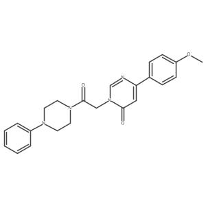 6-(4-Methoxyphenyl)-3-[2-oxo-2-(4-phenylpiperazin-1-yl)ethyl]-3,4-dihydropyrimidin-4-one Structure