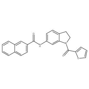 N-(1-(furan-2-carbonyl)indolin-6-yl)-2-naphthamide结构式