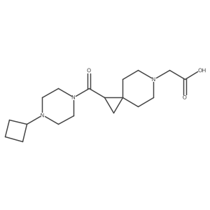 [1-(4-Cyclobutyl-piperazine-1-carbonyl)-6-aza-spiro[2.5]oct-6-yl]-acetic acid Structure