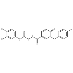 N-(3,4-dichlorophenyl)-2-(1-(4-methylbenzyl)-6-oxo-1,6-dihydropyridine-3-carbonyl)hydrazinecarboxamide Structure
