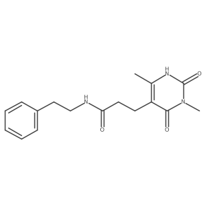 3-(3,6-dimethyl-2,4-dioxo-1,2,3,4-tetrahydropyrimidin-5-yl)-N-phenethylpropanamide Structure