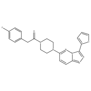 2-(4-Fluorophenyl)-1-(4-(3-(furan-2-yl)-[1,2,4]triazolo[4,3-b]pyridazin-6-yl)piperazin-1-yl)ethanone Structure