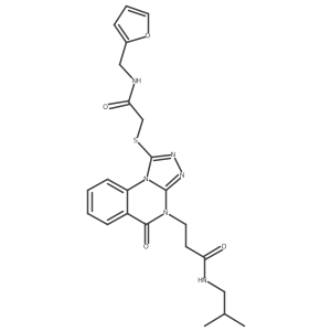 3-(1-((2-((furan-2-ylmethyl)amino)-2-oxoethyl)thio)-5-oxo-[1,2,4]triazolo[4,3-a]quinazolin-4(5H)-yl)-N-isobutylpropanamide结构式