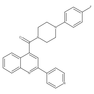 [4-(4-Fluorophenyl)piperazin-1-yl][2-(pyridin-4-yl)quinolin-4-yl]methanone Structure