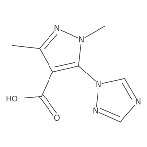 1,3-dimethyl-5-(1H-1,2,4-triazol-1-yl)-1H-pyrazole-4-carboxylic acid Structure