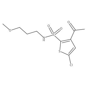 3-Acetyl-5-chloro-N-(3-methoxypropyl)-2-thiophenesulfonamide结构式