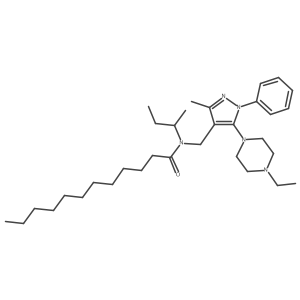N~1~-(sec-butyl)-N~1~-{[5-(4-ethylpiperazino)-3-methyl-1-phenyl-1H-pyrazol-4-yl]methyl}dodecanamide Structure
