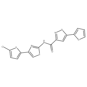 N-(4-(5-chlorothiophen-2-yl)thiazol-2-yl)-5-(furan-2-yl)isoxazole-3-carboxamide Structure