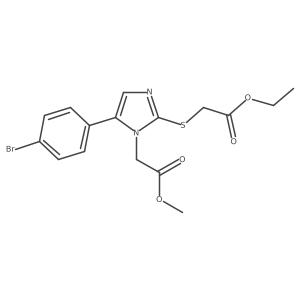 ethyl 2-((5-(4-bromophenyl)-1-(2-methoxy-2-oxoethyl)-1H-imidazol-2-yl)thio)acetate Structure