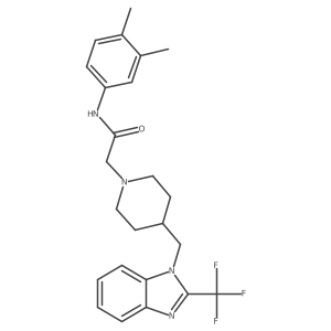 N-(3,4-Dimethylphenyl)-4-[[2-(trifluoromethyl)-1H-benzimidazol-1-yl]methyl]-1-piperidineacetamide Structure