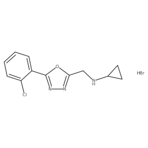 N-{[5-(2-chlorophenyl)-1,3,4-oxadiazol-2-yl]methyl}cyclopropanamine hydrobromide Structure
