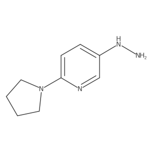 5-Hydrazinyl-2-(pyrrolidin-1-yl)pyridine结构式