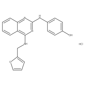 4-[(4-{[(Furan-2-yl)methyl]amino}quinazolin-2-yl)amino]phenol Structure
