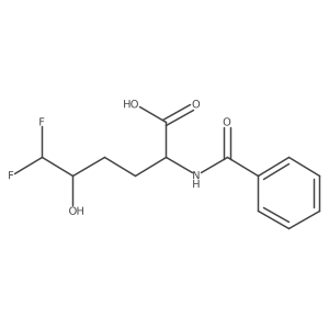 2-(Benzoylamino)-6,6-difluoro-5-hydroxyhexanoic acid结构式