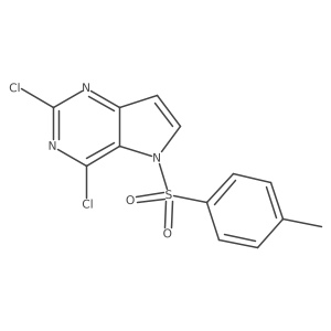 2,4-Dichloro-5-(toluene-4-sulfonyl)-5H-pyrrolo[3,2-d]pyrimidine结构式
