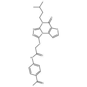 N-(4-acetylphenyl)-2-((4-isopentyl-5-oxo-4,5-dihydrothieno[2,3-e][1,2,4]triazolo[4,3-a]pyrimidin-1-yl)thio)acetamide Structure