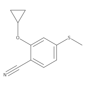 2-Cyclopropoxy-4-(methylthio)benzonitrile Structure