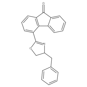 (S)-4-(4-Benzyl-4,5-dihydrooxazol-2-yl)-9H-fluoren-9-one结构式