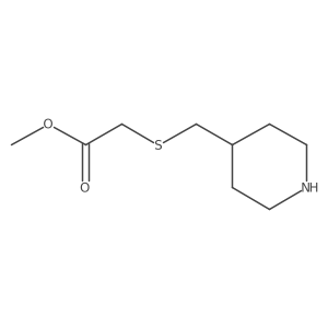 Methyl 2-{[(piperidin-4-yl)methyl]sulfanyl}acetate结构式