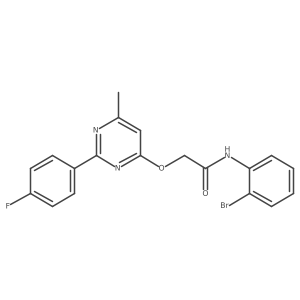 N-(2-bromophenyl)-2-{[2-(4-fluorophenyl)-6-methylpyrimidin-4-yl]oxy}acetamide Structure